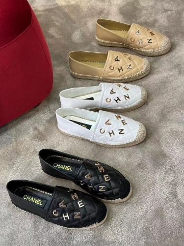 No.62792  chanel  size   35-40  2023 Spring and Summer Letter Disassembly Fisherman's Shoes, Sheepskin