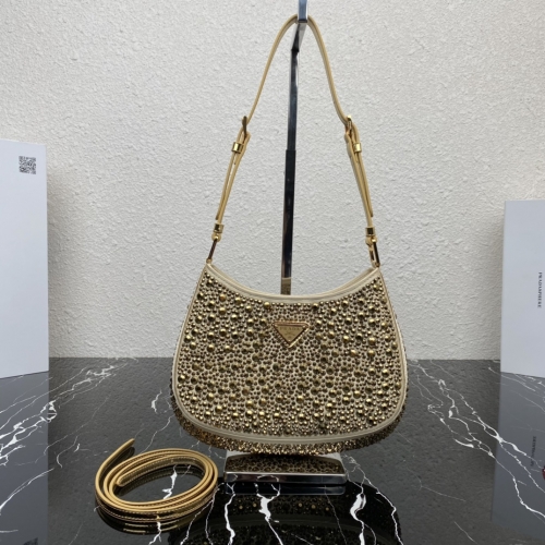 No.54962      1BC169   22*18.5*4.5cm  Gold full sky star underarm bag, Cleo satin handbag covered with imported crystal