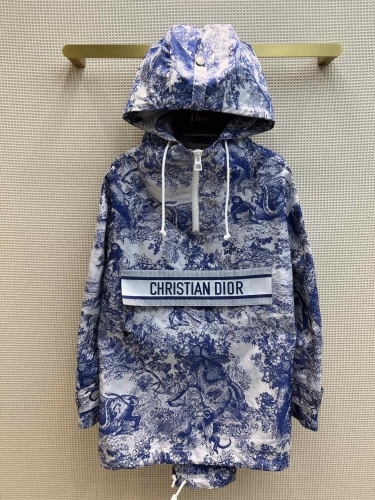 No.90619    DIOR   size  S  M  L  Rhine Blue Joy Jungle Hoodie