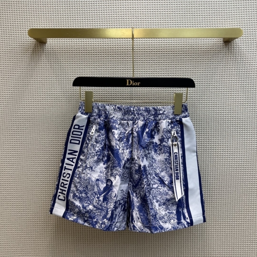 No.90620  DIOR size S M L  Rhinac Blue Joy Jungle Print Elastic Waist Shorts