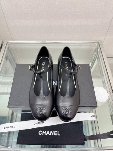 No.62916   Chanel size 35-41  T-shaped Mary Jane shoes