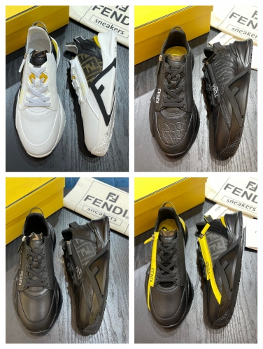 No.62933     Fendi  size 38-45 Push on sneakers+elastic shoelaces  the contrast colors will have off color between different branches and factories