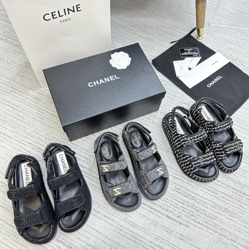 No.62976  Chanel size 35-41 22ss small incense velcro sandals,Imported sheep tendon fabric