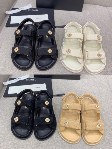 No.63062   CHANEL size 35-41  New Velcro sandals