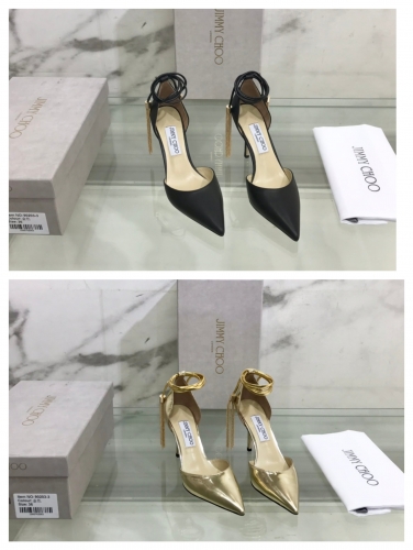 No.63049   JIMMY CHOO size 34-42  Customized style of Paris window, gold pendant tassel high-heeled sandals