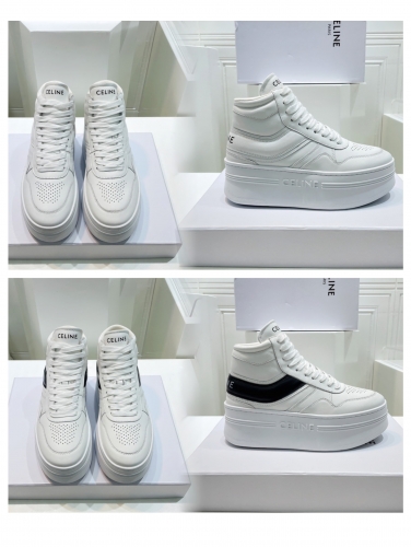 No.63103   Celine size 35-40  2023 vs the latest series of spring and summer... muffin thick bottom high-top color-blocking casual shoes