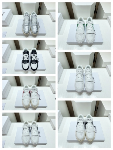 No.63105    Celine size 34-45   2023vs Fall Paris Fashion Release... Low-top Casual Shoes with Color-blocking Couples