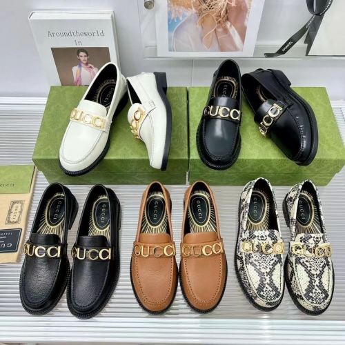 No.63133   GUCCI size 35-40  Letter Lefu shoes, upper: imported open bead/water dyed cow leather