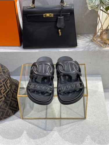 No.63165  Hermes   size 35-40 Old Man's Shoes - Chypre Sandals