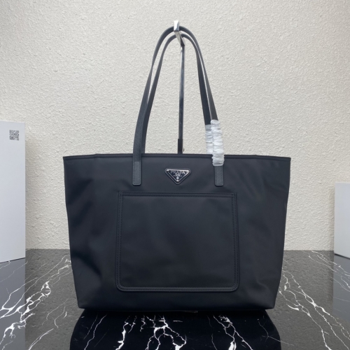 No.55076  1BG052  35*29*15.5cm  Nylon Tote Bag, Saffiano Leather Handle