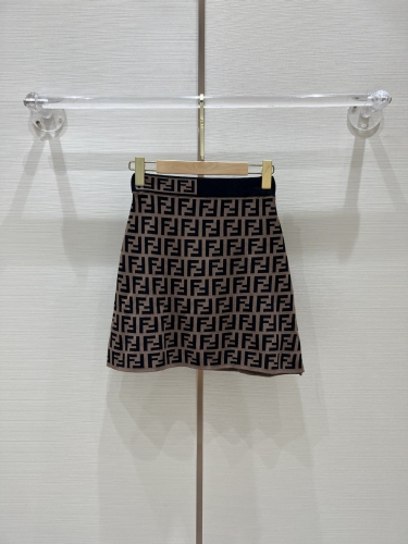 No.90643   size S M L   A2918072   FENDI 2023  NEW FF JACQUARD KNIT SKIRT