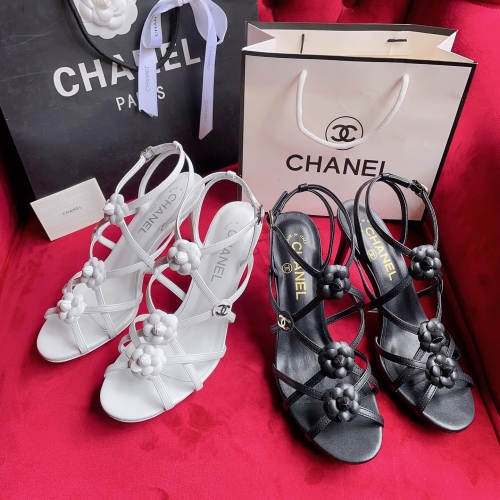 No.63298   CHANEL size 35-40   23P Spring/Summer New Camellia Sandals, Imported Sheepskin+Mixed Sheepskin Lining+Genuine Leather Sole