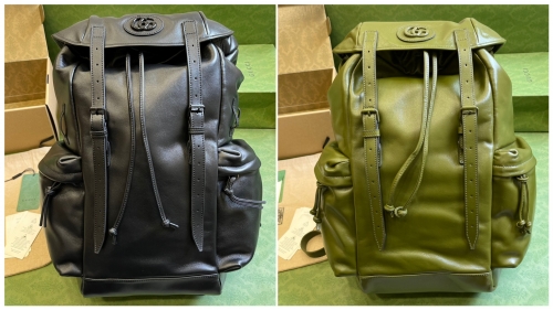 No.55209   725657    38*44*15cm  Decorated with the same color double G backpack, G original leather