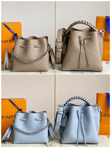 No.55212  M21006  25*25*20cm   M21886   19*22*14cm Full leather bucket bag series