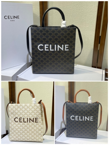 No.55245   191542    28.5*32*8cm CELINE Medium Print Tote Versatile Tote  Classic Triumphal Old Flower Collection