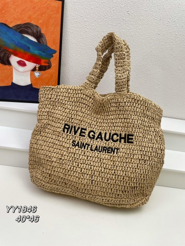 No.55298  YY1846    40*46cm RIVE GAUCHE Lafite woven tote