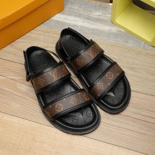 No.63670   size 38-46  LV Men's cowhide business sandals