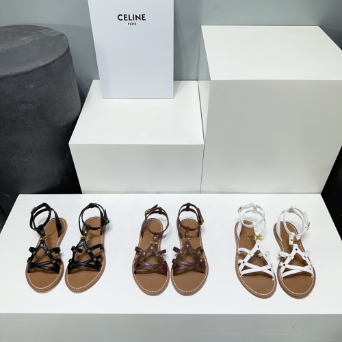 No.63664 size 35-40 Celine2023 Spring/Summer Latest Roman Sandals, Imported Calf Leather