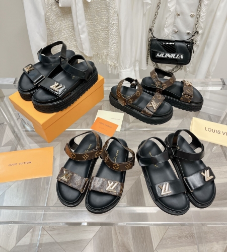 No.63651 size 35-43  LV Spring/Summer 2023 Cordoba Comfort Flat Sandals with Lafite Shaped Upper