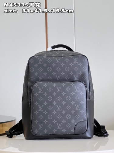 No.55363   M45335  31*41.5*15.5cm  Dean backpack, Monogram Macassar material, floral embossed