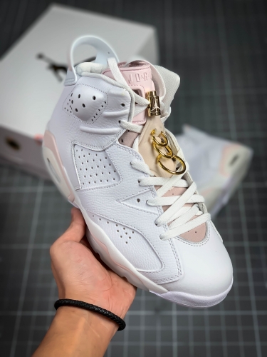 No.63681 size 36-46 Air Jordan 6 Retro“Gold Hoops”