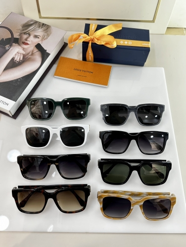 No.90697  Z1692  Z1786 Z1785 Z1693 Z1694 Glide Sunglasses Square Style Simple S-lock Articulated and Engraved LV Letter Logo, Imported Marble Frame fr