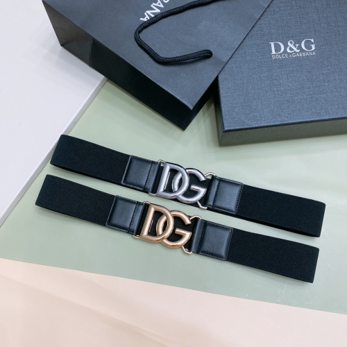 No.90730   D&G   Dg buckle hook closure logo elastic waistband  4cm size:S-M-L-XL