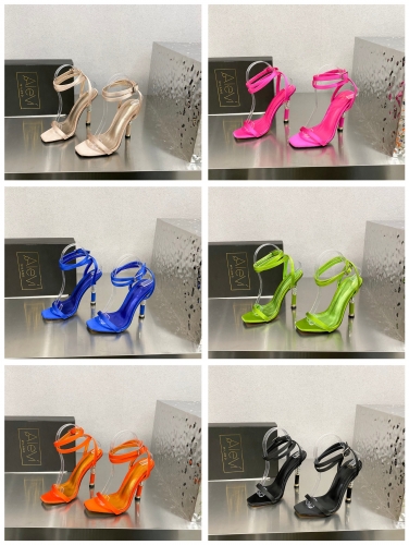 No.63713   Alevi Milano   size：35-40 One line high heel runway sandals with imported high-end silk upper