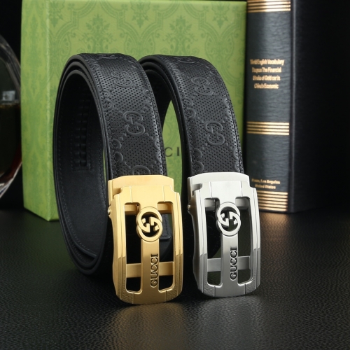 No.90769   GUCCI  Original pattern of imported calf leather from Italy, automatic steel buckle head, width 3.5cm, supporting NFC sensing