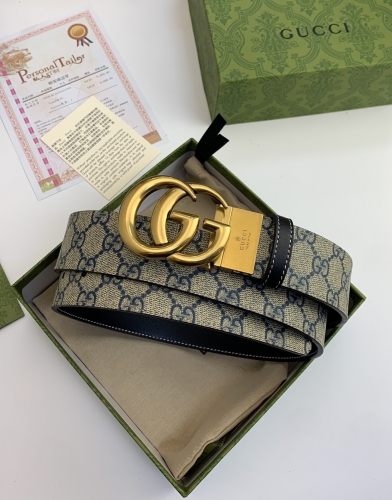 No.90783   GUCCI  Original single fabric leather material, original simple copper rotating buckle, width 3.8cm