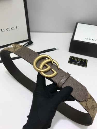 No.90788 GUCCI Signature genuine leather, dual G trademark buckle, width 3.8cm