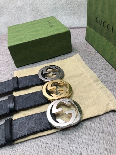 No.90786   GUCCI  Original single fabric/leather material, original single buckle, width 3.8cm