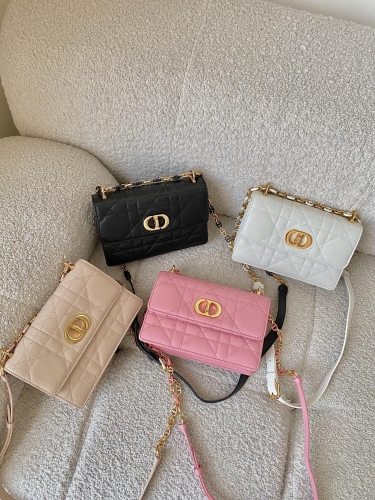 No.55458    6533    17.3*13*7.5cm  DIOR Miss caro chain handbag, top imported original sheepskin