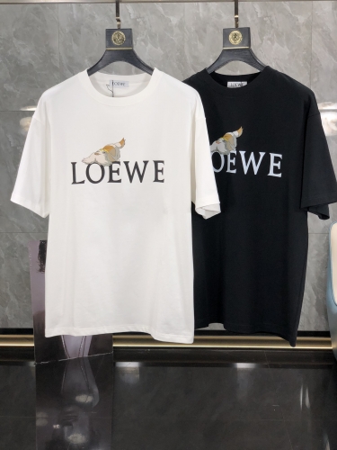 No.90806   LOEWE  2023 New Printed Short Sleeves. 100% Cotton, Sizes S-M-L-XL