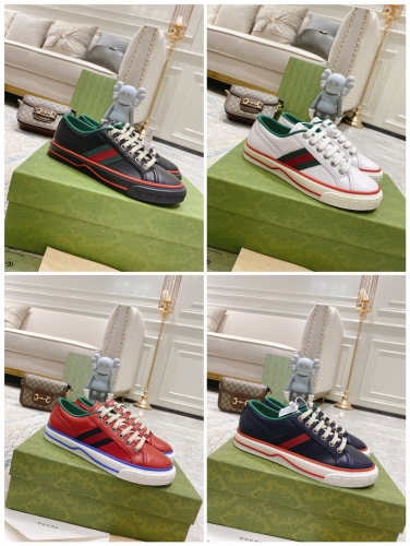 No.63760   GUCCI size 35-44 G+tennis 1977 Classic Couple Canvas Shoe, New Full Color Upgraded 3rd Generation