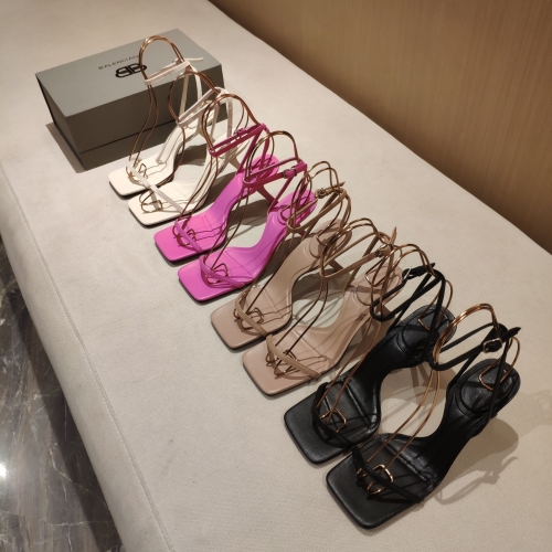 No.63769   Balenciaga   size 34-41 Straight line square toe sandals