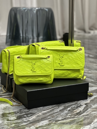 No. 55559    633151 22 * 16.5 * 12cm 633158 28 * 20 * 8cm Niki_ New Fluorescent Green, Old Oil Wax Cowhide