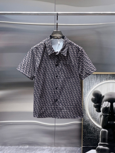 No.90902   Fendi 2023ss Spring/Summer New Unisex Short Sleeve Shirt Shirt, Size M-3XL