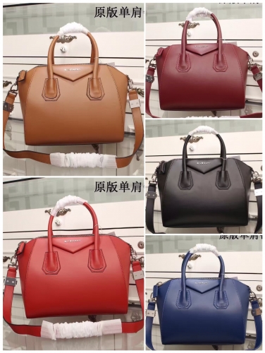 No.55615  GIVENCHY  28*21*18cm  33*28*21cm Two layer Napa grain cowhide