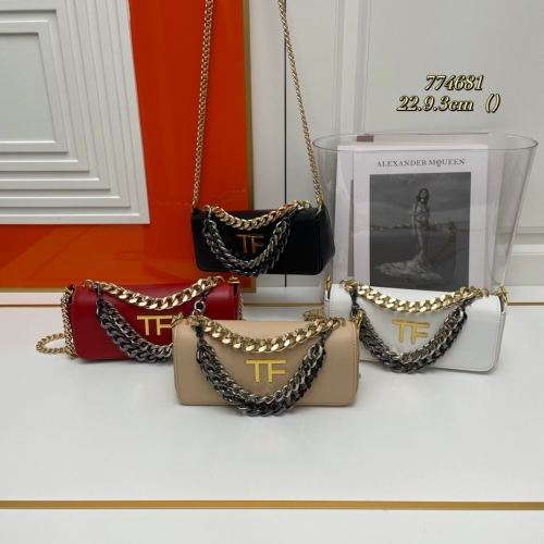 No.55675 TOM FORD 774681 22*3.5*9cm  Lmetto Trie small chain bag, imported calf leather, hardware chain 774682 24cm