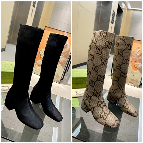 No.63881 Gucci Elastic boots, 15 inches, brand new imported double G elastic fabric, heel height: 5cm, size: 34-42