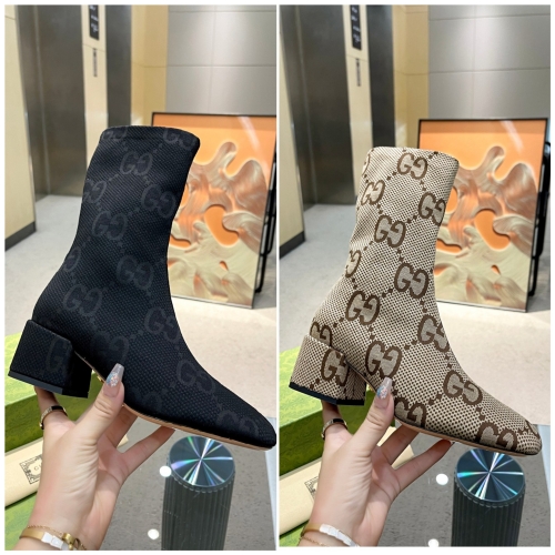 No.63881   Gucci Elastic boots, 9 inches, brand new imported double G elastic fabric, heel height: 5cm, size: 34-42