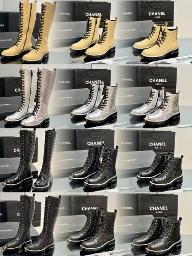 No.63905   2023 Chanel Chain Lingge Classic Short Boot, Mid Boot, High Boot/Long Boot, Imported Custom Open Beads, Sizes: 35-41