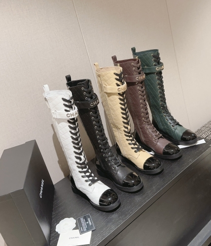 No.63910   2023 Autumn/Winter New Channel Long boots, Original Customized Calf Leather, Sizes 35-41