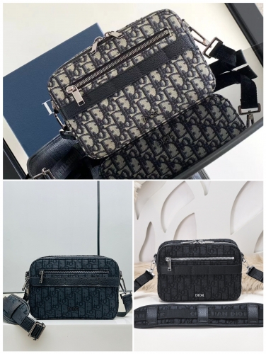 No.55687     22*15*6cm  Dior counter's latest messenger bag/crossbody bag/shoulder bag, Oblique printed fabric