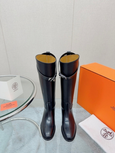 No.63946  Hermes series cowhide knight boots, original customized imported calf leather, sizes 35-40