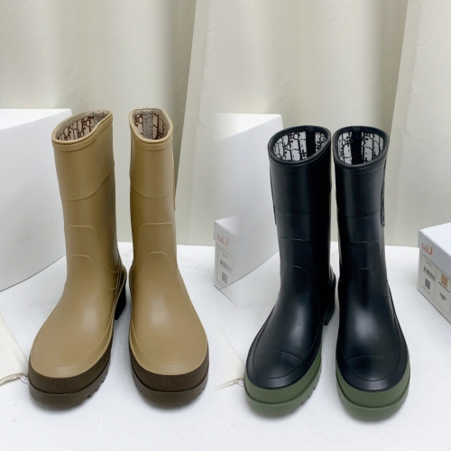 No.63956  Dior2023ss Dioronion thick sole rain boots, original molded TPU integrated molding, sizes 35-41