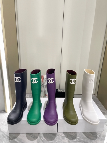 No.63968  Chanel  2023 popular mid vintage rain boots, sizes 35-41