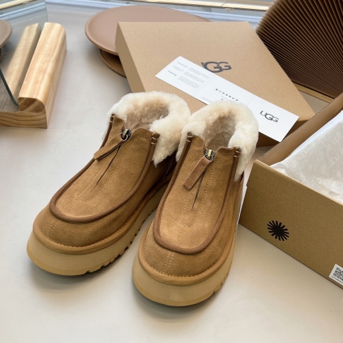 No.63976  UGG2023 counter synchronization: Funkette Boot Matsuke front zippered snow boots, Top layer high silk glossy cow suede upper, shoe size: 35-