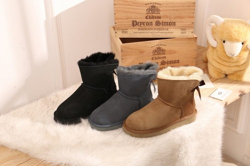 No.63970  UGG 2023 model 1016501 (5062) (single ribbon) sheepskin fur integrated snow boots, shoe size: 35-40